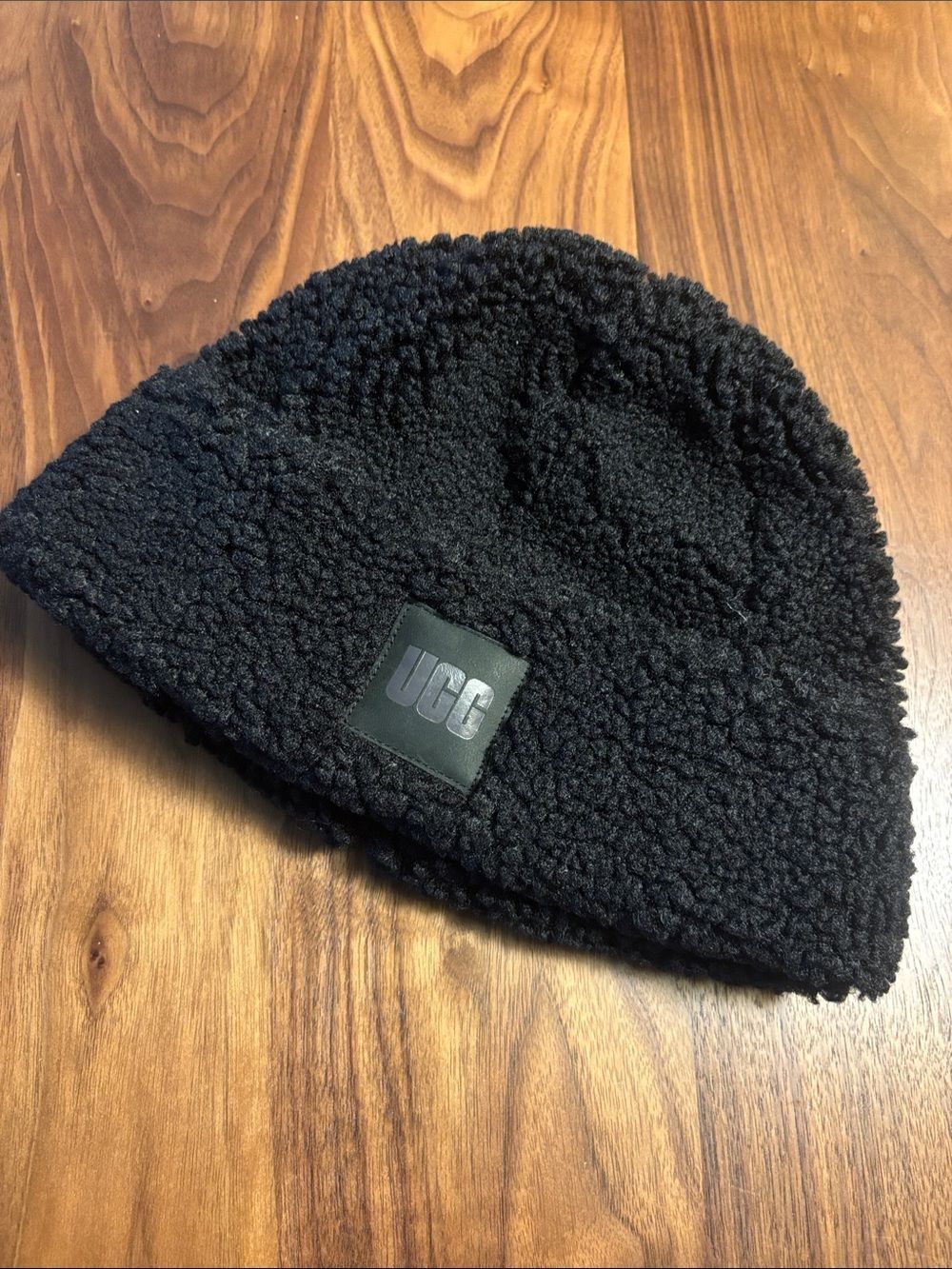 UGG Black Sherpa Cuff Beanie